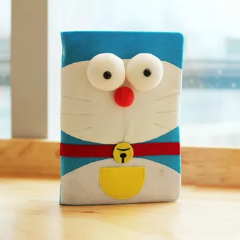 

1pc lovely Doraemon Felt Loose-leaf gift cartoon Creativity notebook Color Paper Diary Book School Office Supplies Stationery