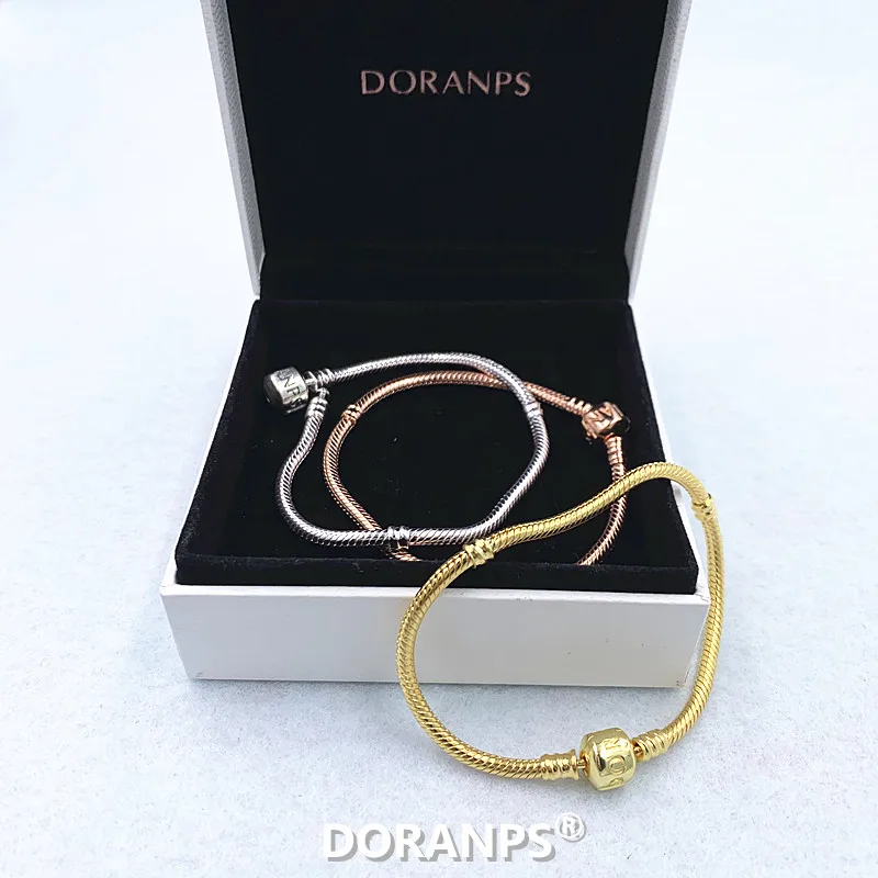 DORANPS серебряные бусы 925 браслеты для женщин очаровательный браслет на запястье рождественские подарки, 1pz