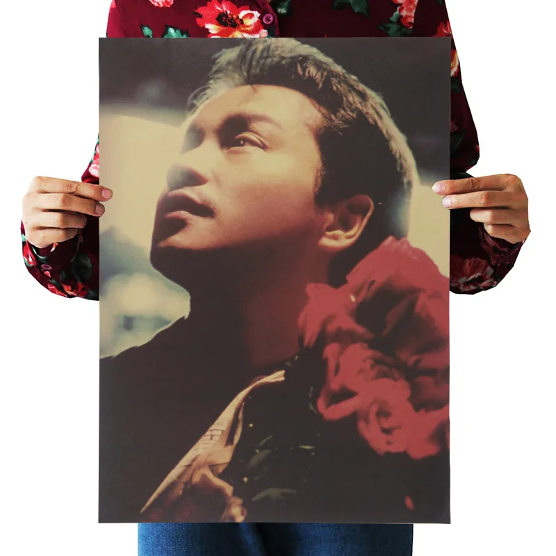 

[A937] Leslie Cheung 22 Nostalgic Retro Kraftpaper Poster Indoor Bar Cafe Decorative Painting
