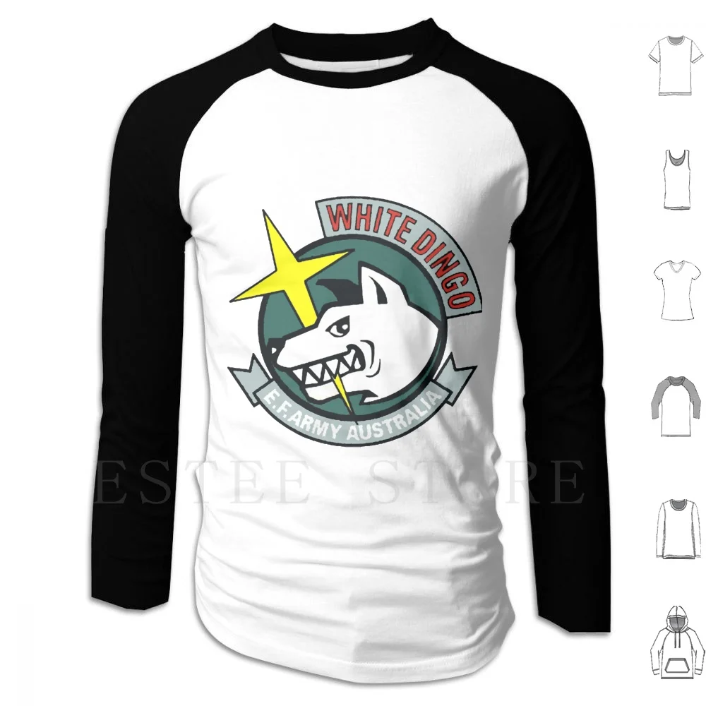 Felpe Con Cappuccio White Dingo Team White Dingo White Dingo Team Logo Gunpla Mecha Australia Plamo 0079 Eff Mobile Suit