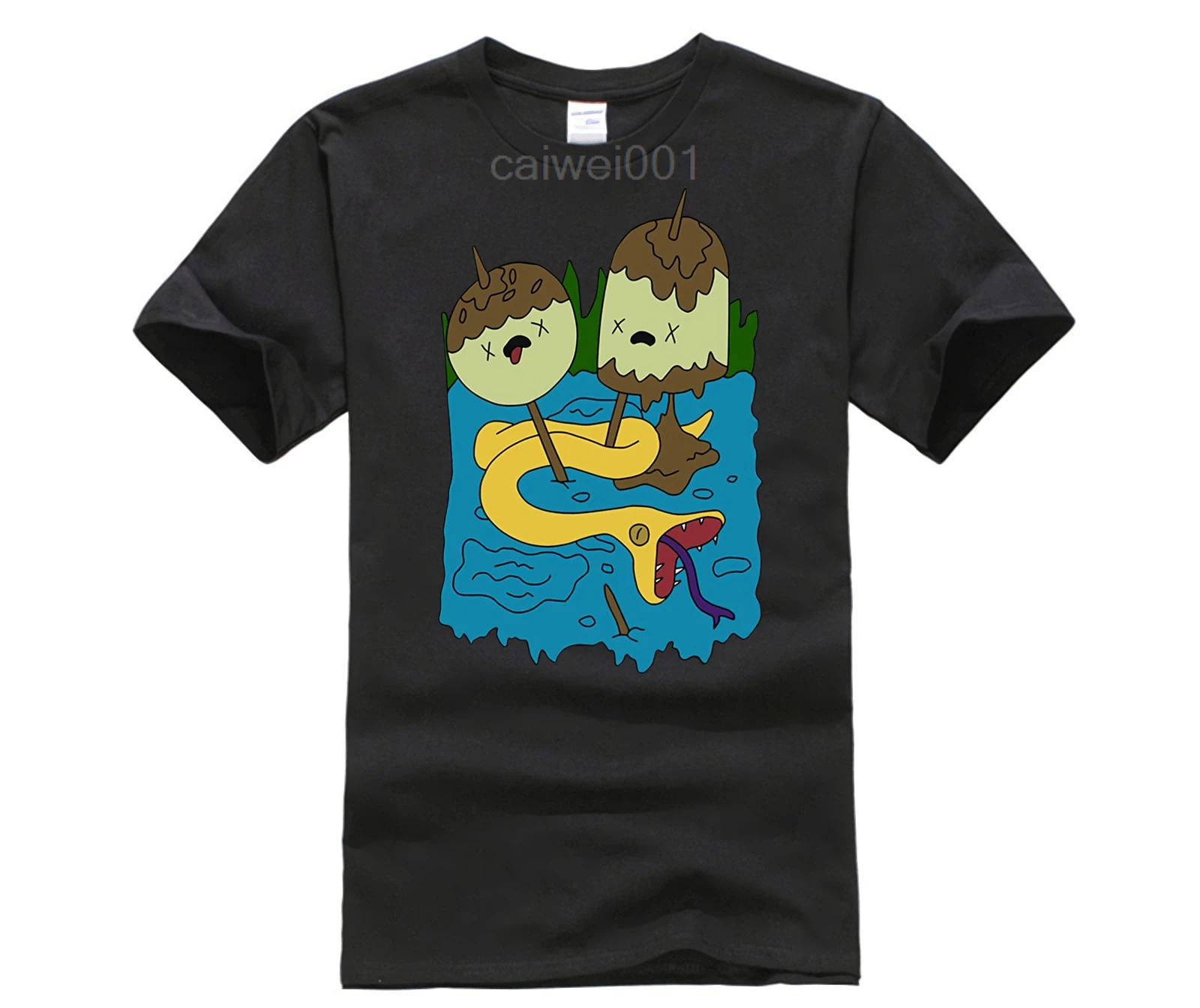Крутая Мужская футболка с круглым вырезом принцесса жвачка Rock Adventure Time хлопковая
