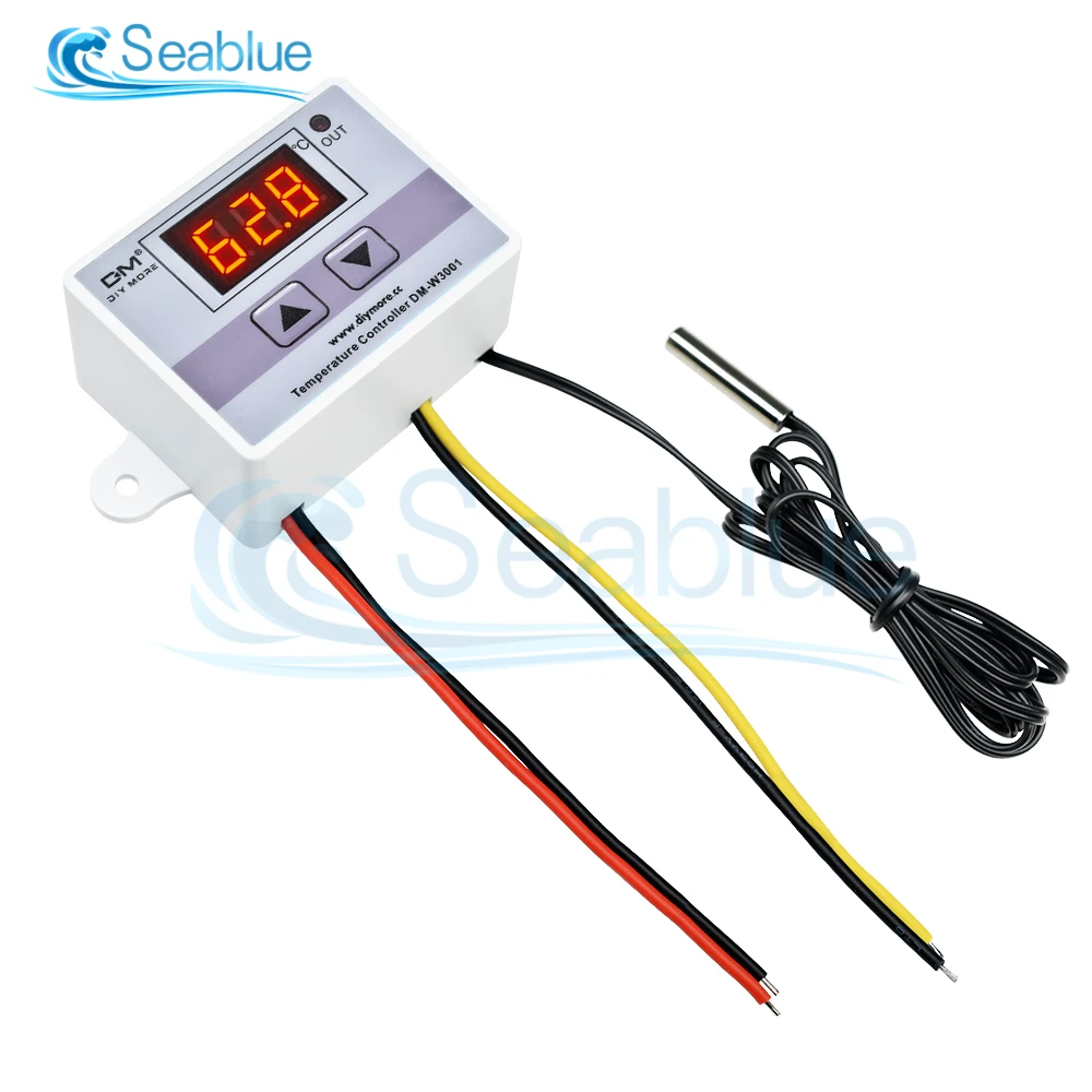 W3001 W3002 Temperature Controller Thermostat Thermoregulator Aquarium Incubator Water Heater Temp Regulator 12V 24V AC 110-220V |