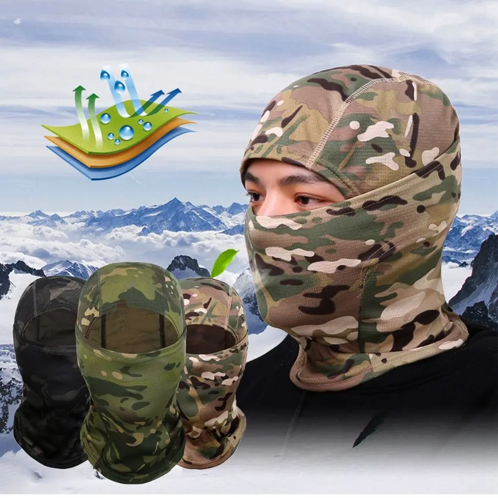Hiking Bicycle Ski Bike Outdoor Camo Hunting Camouflage Hood Snowboard Sport Cover Cycling Balaclava Full Face Mask winter cap