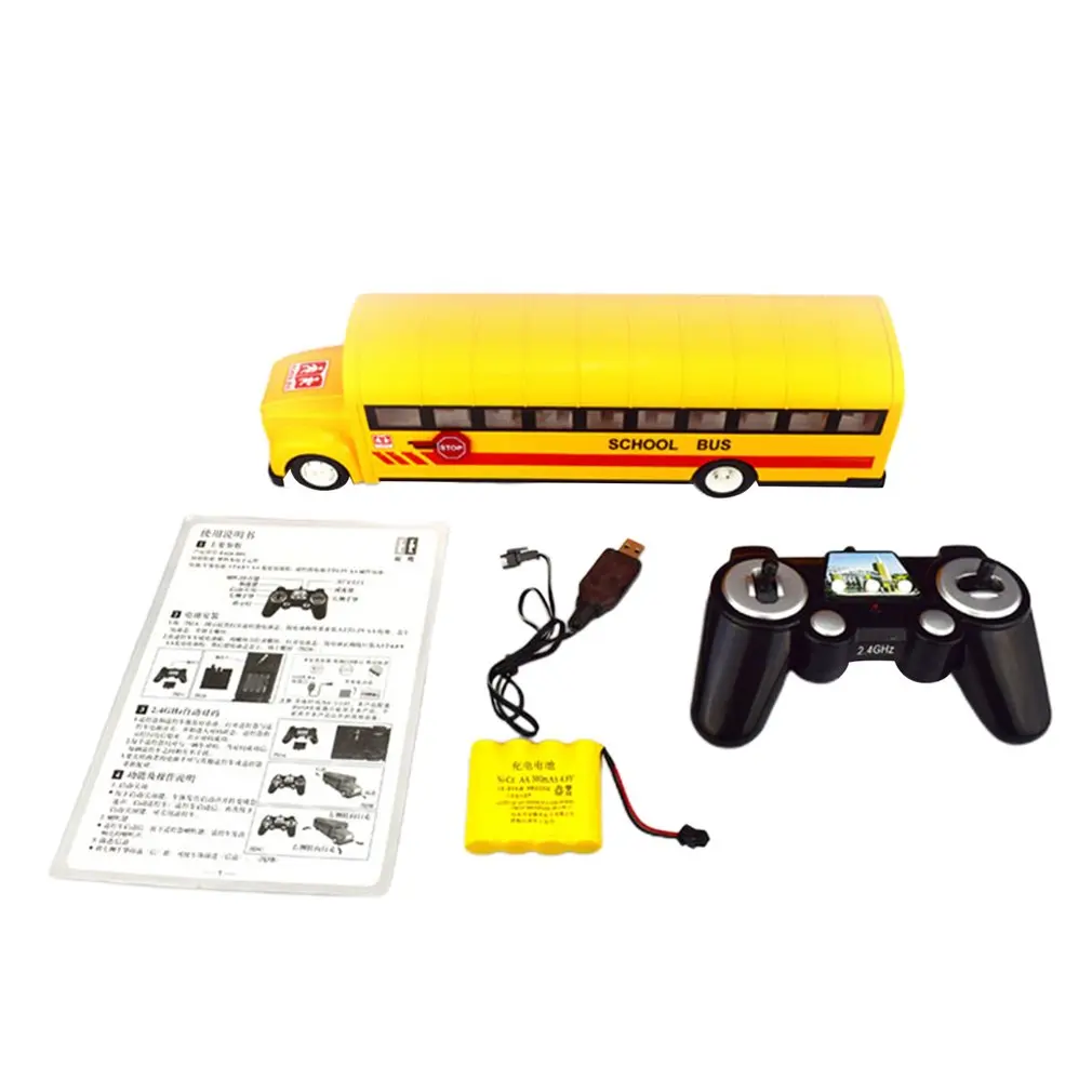 

RC School Bus 2.4Ghz Electric Remote Control Car Vehicles with Sound/LED Lights for Kids Birthday Xmas Gift E626-003