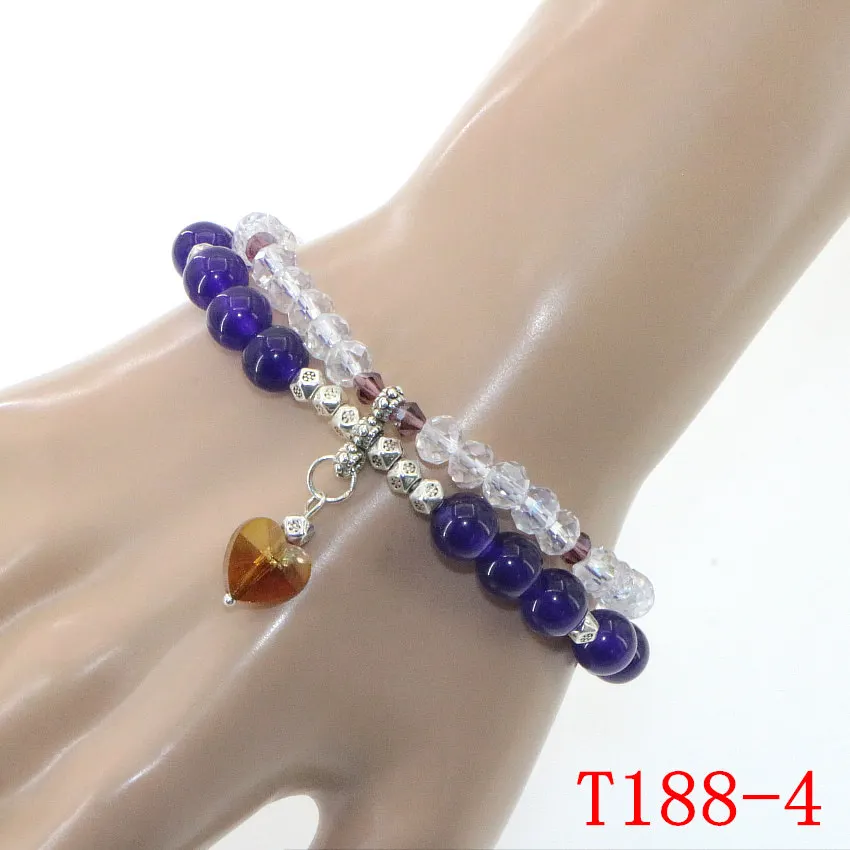 Natural Stone Jasper Tourmaline Amethyst Labradorite Jade bracelets for girls in Charm & Link Bracelets Girl birthday present (86)