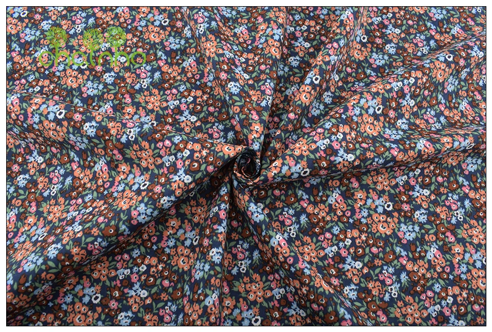 Chainho,Floral Series Printed Plain Cotton Fabric,DIY Quilting&Sewing Poplin Material For Baby&Children Dress,Shirt,Skirt,PCC093