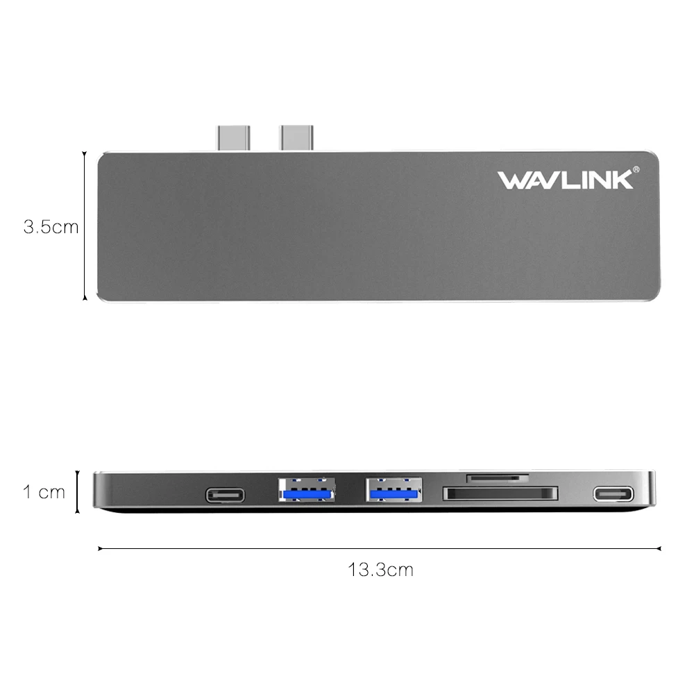 Wavlink usb-хаб C концентратор для Мульти USB 3,0 HDMI адаптер 4K док-станция для MacBook Pro usb type C разветвитель концентратор для ПК ноутбука Hab