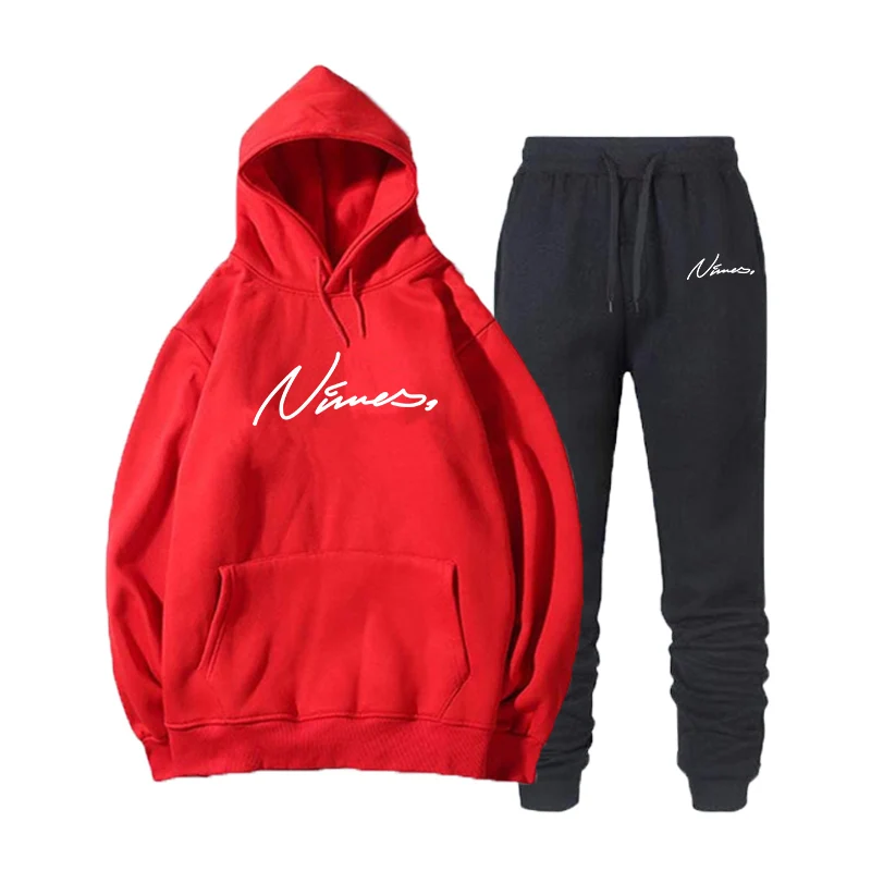 

Winter Autumn Women Hoodie sweatshirt jacket+ joggers sweatpants man printing suits sportwear Tracksuit Fight Color Brand clothi
