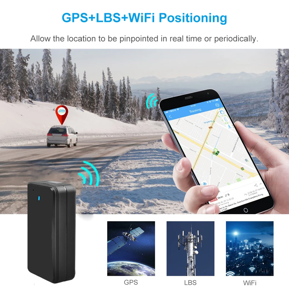 US $66.49 Jimi At6 3g Gps Tracker Portable Asset Strong Magnet Tracker Voice