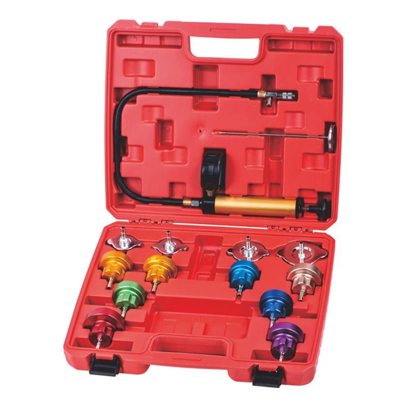 

14Pcs Universal Pressure Tester Kit Automotive Water Tank Leak Detector