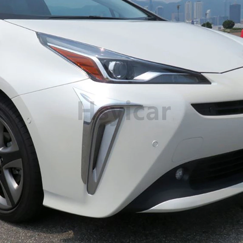 Hsyicar для Toyota Prius XW50 передний налобный противотуманный фонарь лампа Foglight декоративное литье Крышка отделка внешние аксессуары ABS