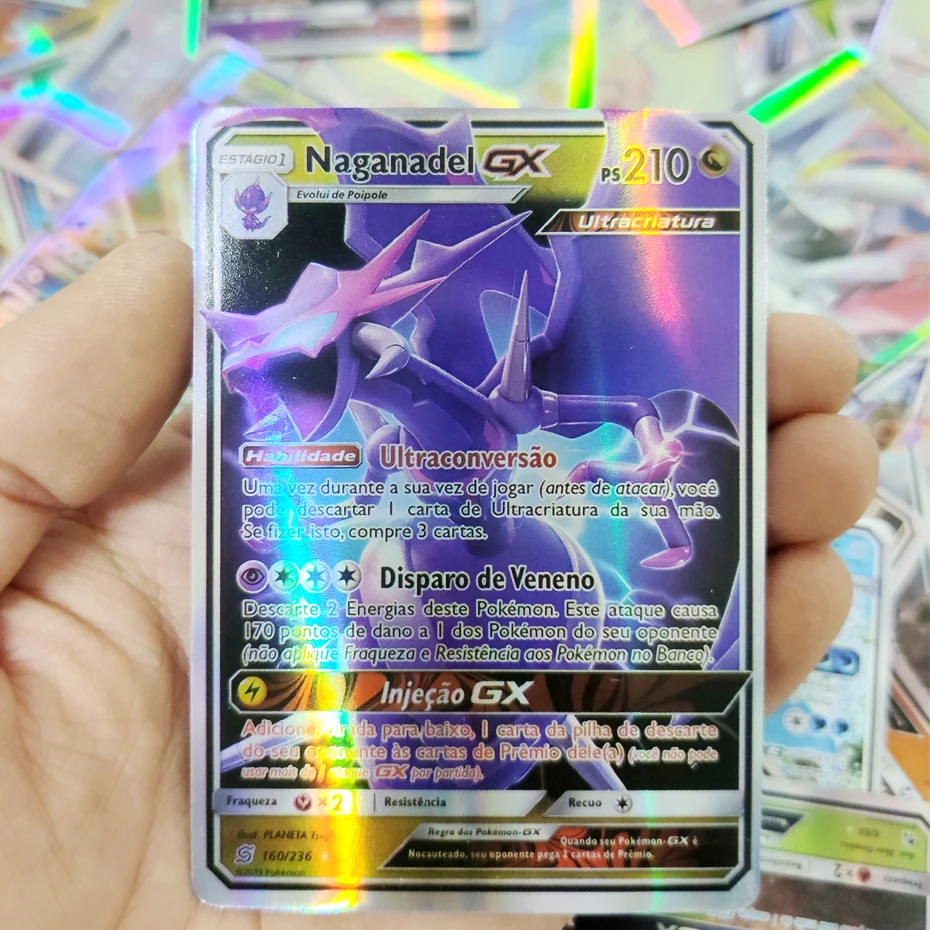 New Pokemon Cards in Portuguese TAG TEAM GX V VMAX Trainer Energy