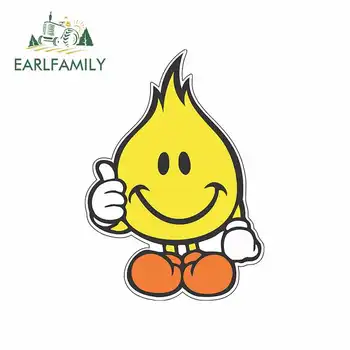 

EARLFAMILY 13cm x 9.3cm For World Industries Flame Boy Creative Car Decals Vinyl Car Stickers Decals Bumper Decoration