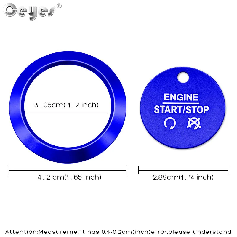 Ceyes автомобильный Стайлинг для Ford Explorer Edge Mustang Fusion, кнопка запуска и остановки двигателя, чехлы, кольцевые наклейки, автомобильные аксессуары