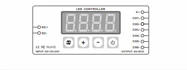BC356 контроллер светодиодный цифровой displayl, управление 6 цветов светодиодный свет, вход переменного тока DC12V-DC24V, автоматическое сохранение с возможностью креативного самостоятельного выбора цвета