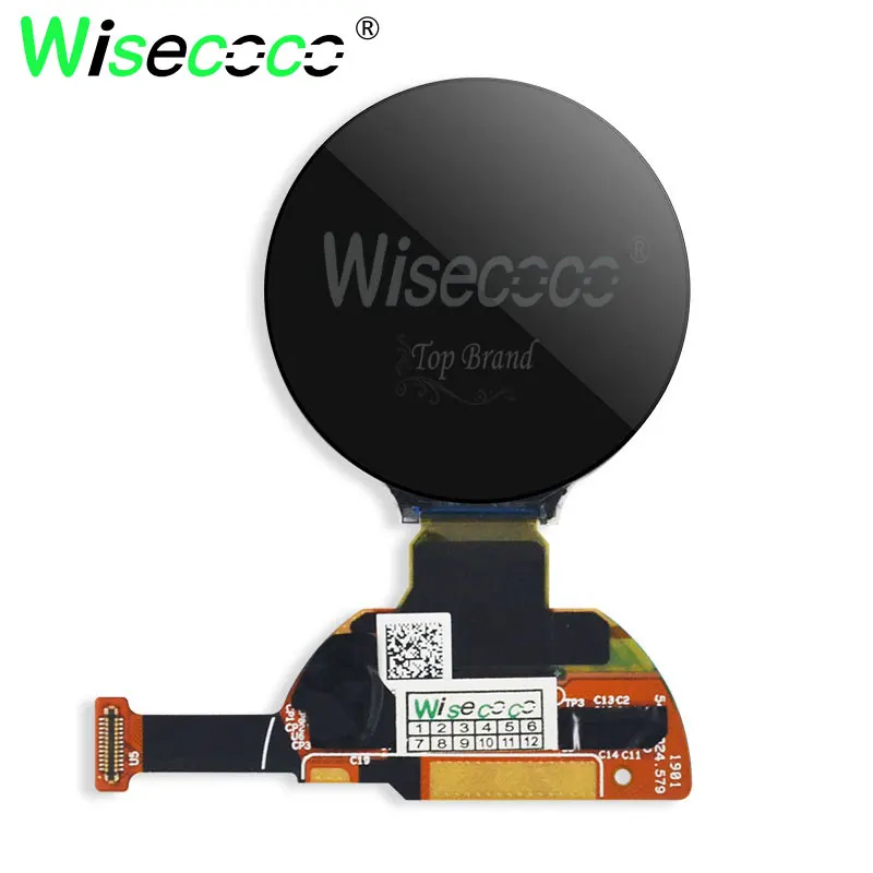 Wisecoco 1,2 дюймов ips oled экран 390*390 для носимых часов круглый дисплей с интерфейсом mipi X120BLN02