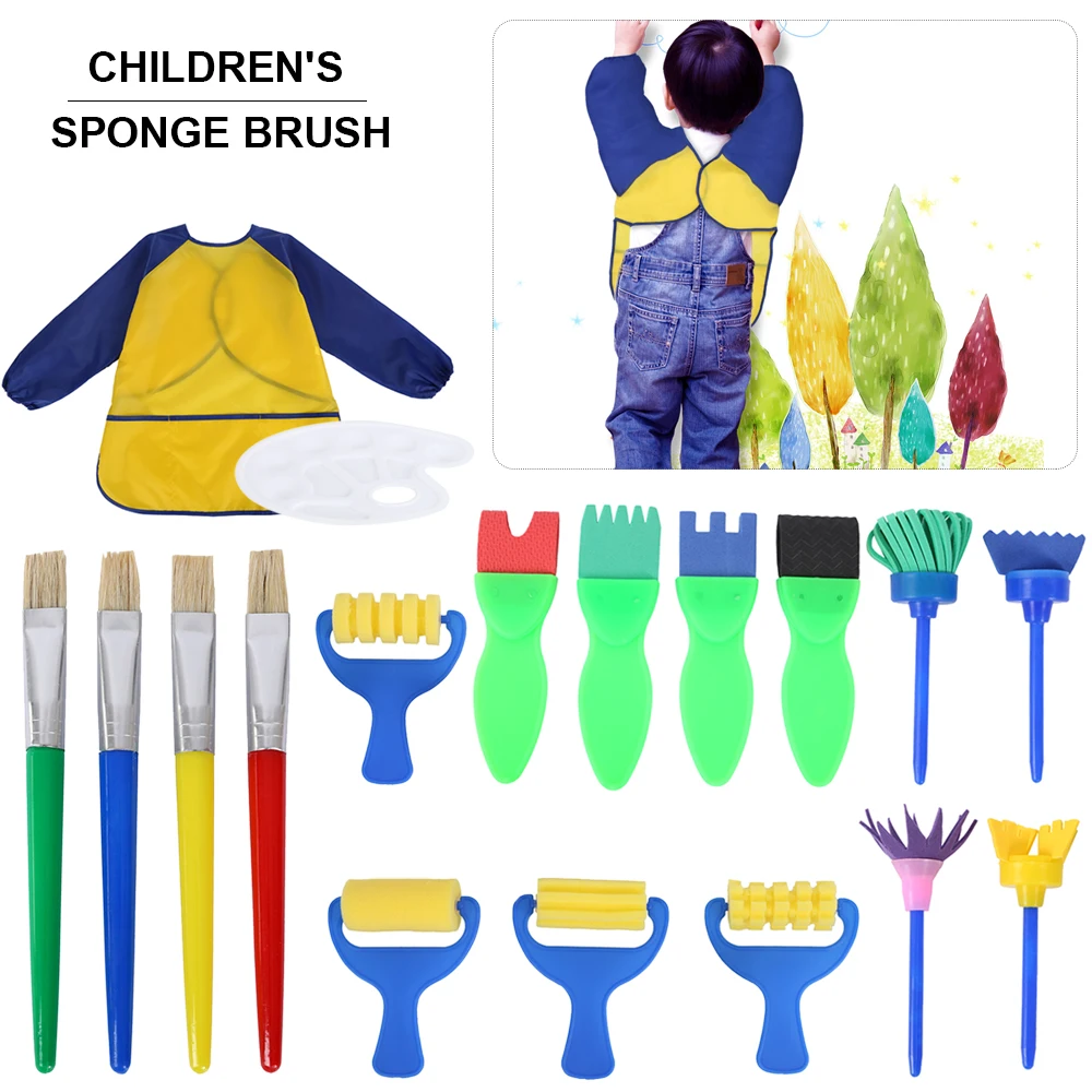 

Kids Crafts Rotate Spin Paint Drawing EVA Sponge Brushes DIY Flower Sponge Art Graffiti Educational Toys Toys for Boys