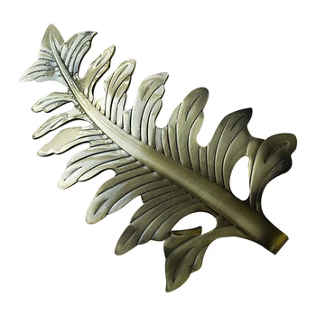 

For Curtain Hook U Shaped Decorations Durable Leaves Design 1Pair Home Tie Back Metal European Style Easy Install Wall 20cm