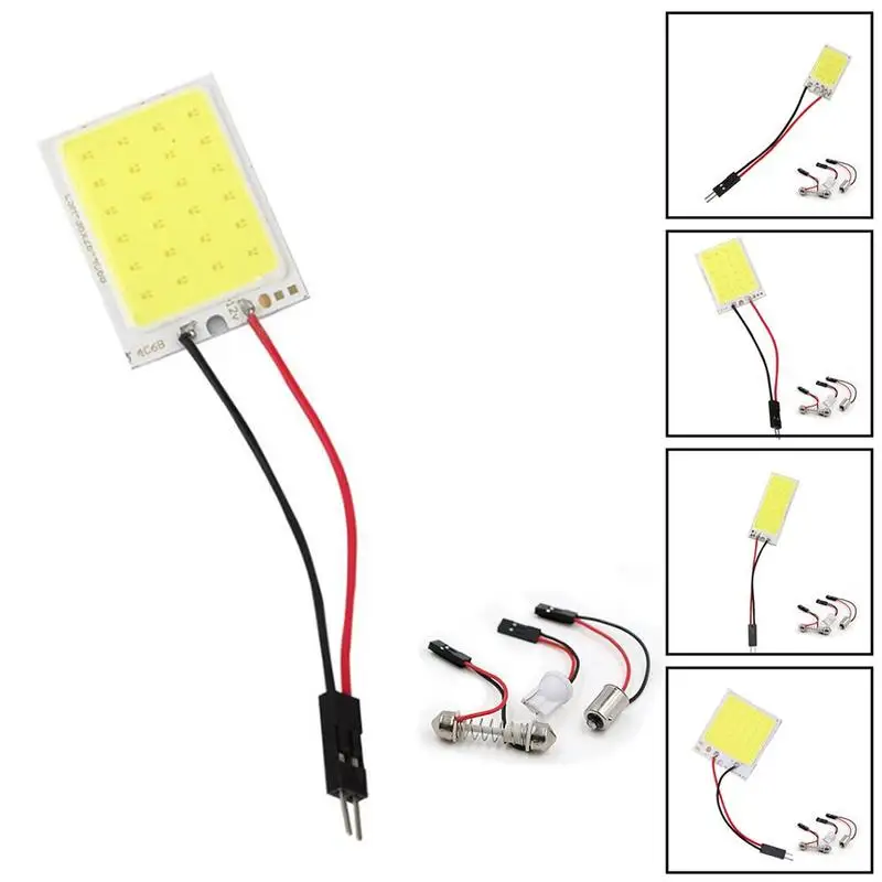 T10 C5W COB 16 24 36 48SMD Белая светодиодная лампа для салона автомобиля номерного знака