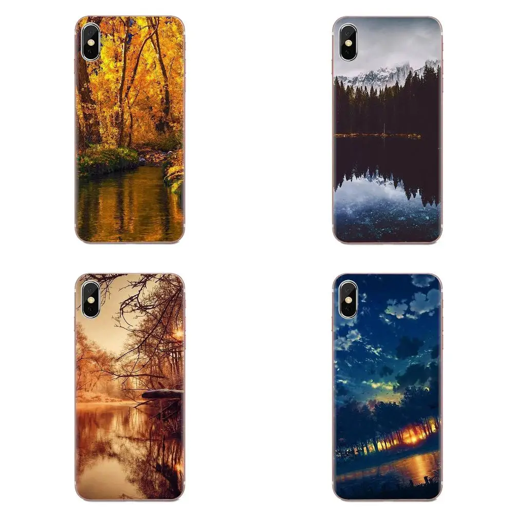 Озеро лес природа пейзаж который для Galaxy Note 10 A10E A10S A20S A30S A40S A50S A6S A70S A730 A8S M30S S2 S3