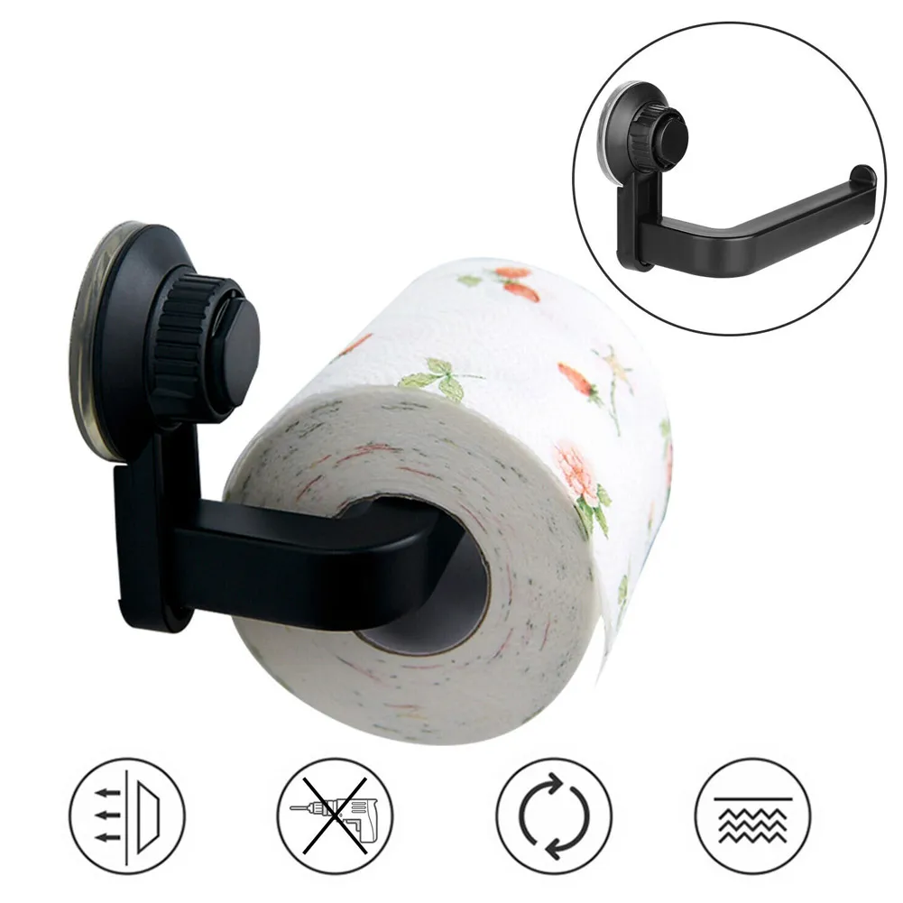 

Newest Toilet Paper Holder Super Storage Suction Cup Wall Mount Removable Rack