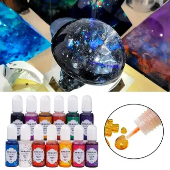 

Quick Drying Jewelry Making Resin Pigment Home DIY Crafts 13 Colors Handmade Odorless UV Epoxy Highly Concentrated Dye Colorant