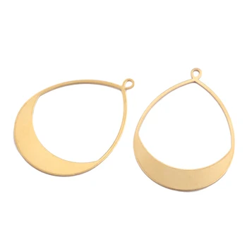 

10pcs Raw Brass Hollow Out Teardrop Frame Charms Pendants Connector Diy For Necklace Dangle Earrings Making Jewelry Findings