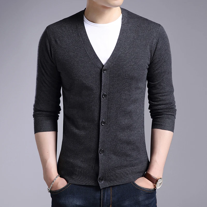 Men's V-neck Knit Sweater Cardigan Slim Cotton Fashion Soft Warm Autumn Wild High Quality Fashion Sweater Jacket 2019 Autumn Men's V-neck Knit Sweater Cardigan Slim Cotton Fashion Soft Warm Autumn Wild High Quality Fashion Sweater Jacket 2019 Autumn