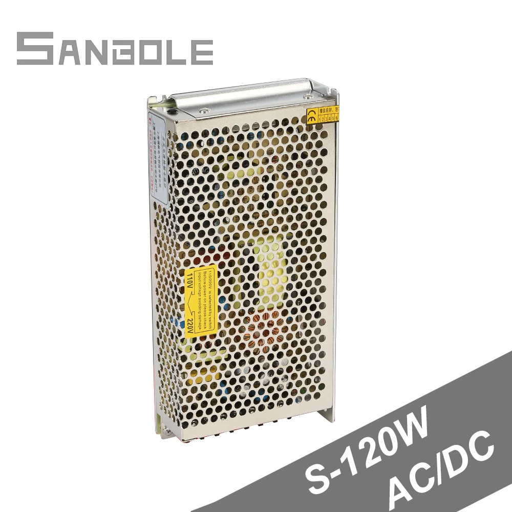 

S-120W 5V12V24V48V Switch Power Supply Monitor Regulator Electrical Machine With Aluminum Shell Led Driver Transformer