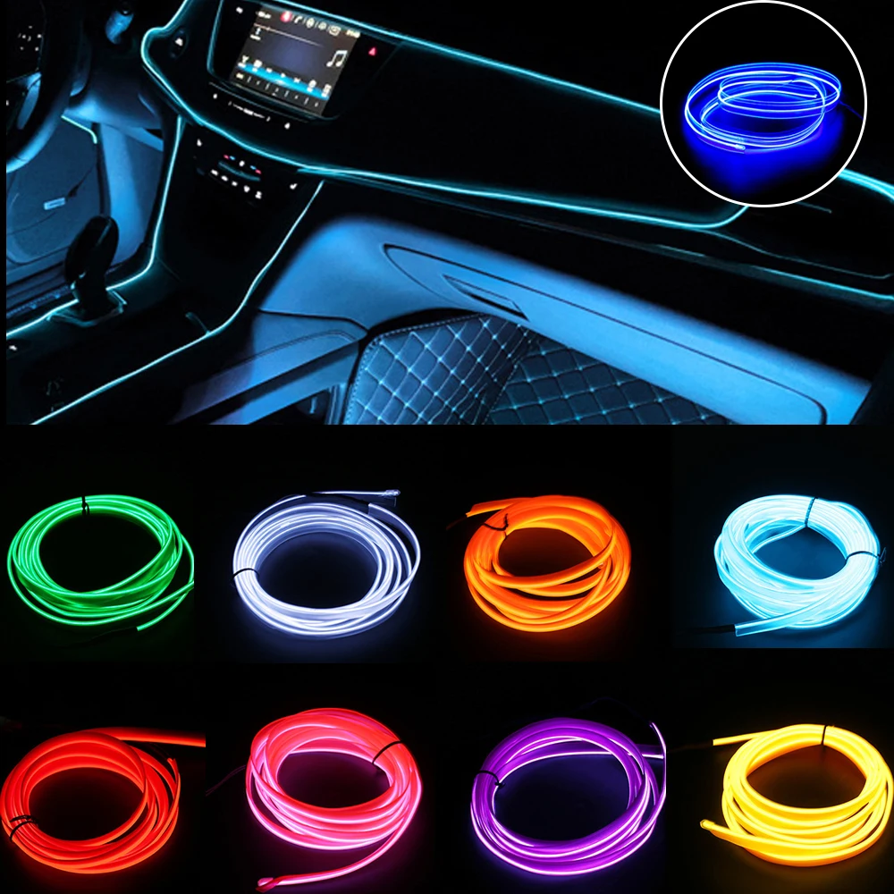 

Car Light Strip LED Control Atmosphere Car Interior Lights Lamp Strips Cold Light Line PVC DIY Decorative for Toyota Highlander