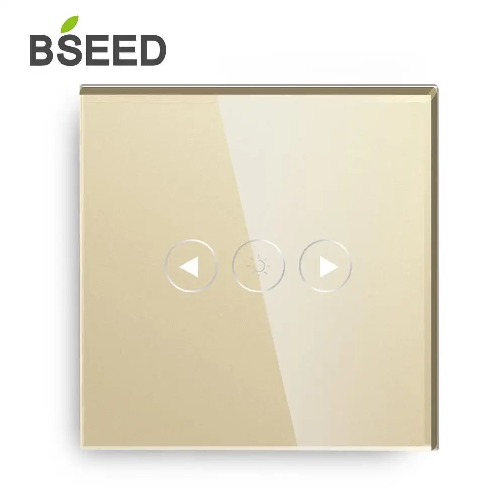 Золотой BSEED Wifi 1 банда умный диммер беспроводной wi-fi-переключатель белый черный золотой цвета поддержка для Tuya Google Assistant - Цвет: Золотой