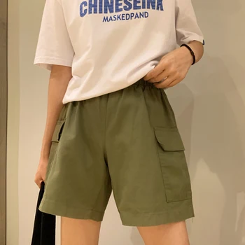 

Female Cute Japan Kawaii Casual Loose Wide Leg Shorts Women's Short Korean Punk Harajuku Japanese Ulzzang Button For Women