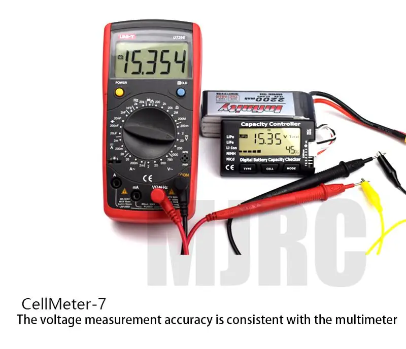 CellMeter-7 Testeur Batterie RC LiPo LiFe NiMH NiCd Capacité Tension