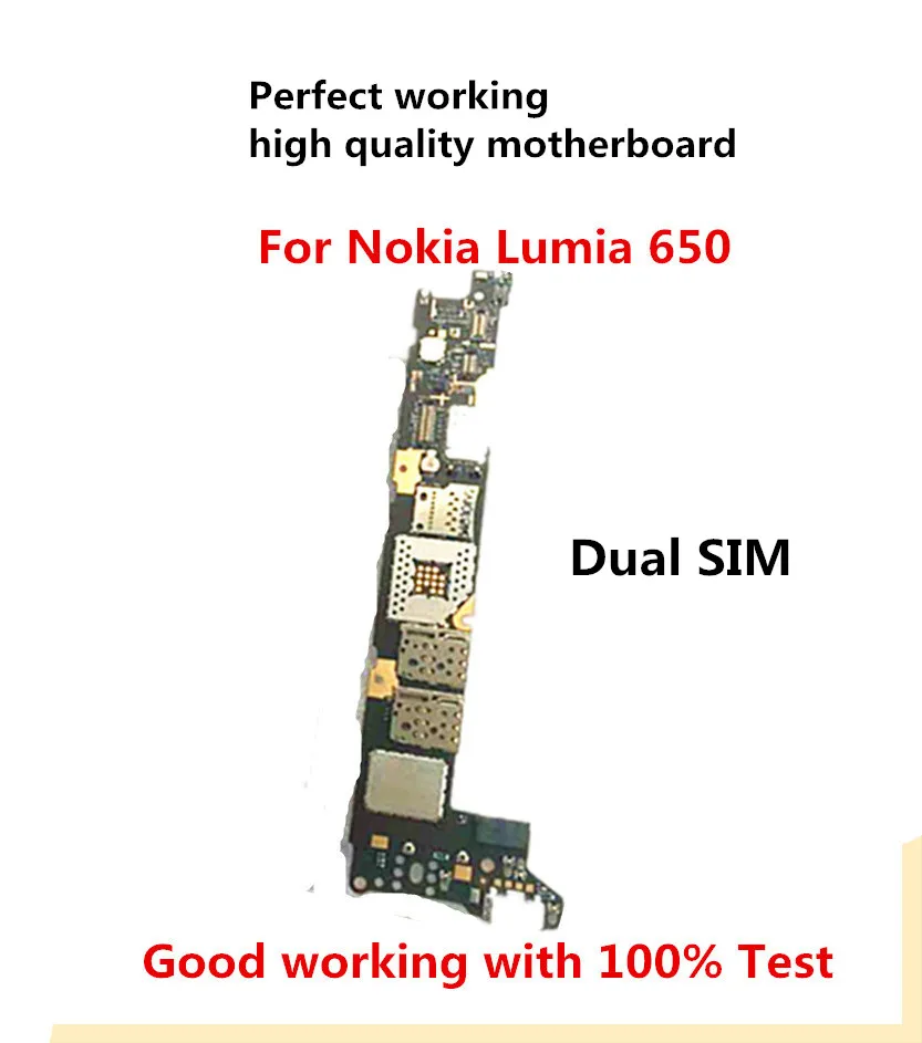 Разблокированный рабочий б/у чехол с подставкой и отделениями для карт Nokia Lumia 650