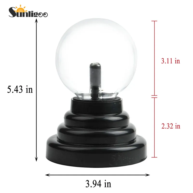 Sunligoo плазменный шар свет, Гром Молния плагин сенсорный-USB или питание от батареи для вечеринок, украшения, спальни
