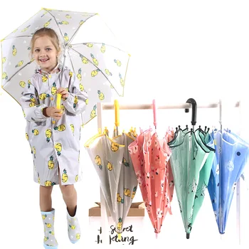 

Explosion Nordic Cute Cartoon Animal Pineapple Plum Waterproof Shade 6 Color Children Umbrella