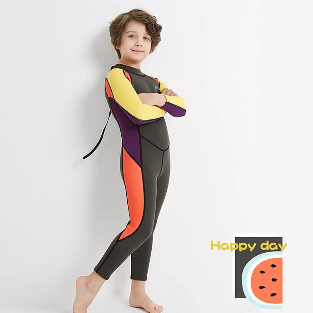 HobbyLane 2,5 мм детский высокоэластичный костюм для подводного плавания купальный костюм с длинными рукавами детский костюм для дайвинга