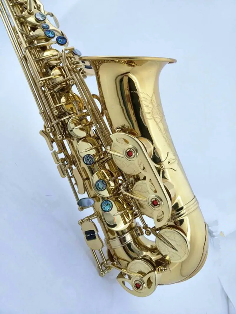 Высококачественный золотой альт-саксофон E-flat alto саксофон/sax музыкальный инструмент и чехол