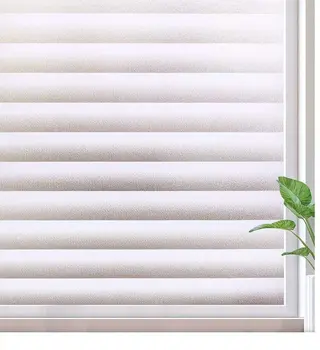 

LUCKYYJ Self Adhesive Frosted Window Film Removable Static Cling Decorative Glass Window Sticker No Glue Block UV Window Blind