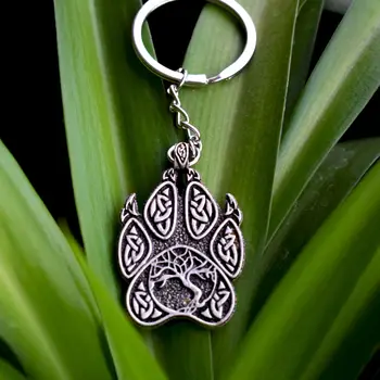 

12pcs viking wolf paw keychain