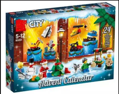 

313PCS City Advent Calendar christmas santa claus 6 figures building blocks Bricks toys for children Thanksgiving legoinglys