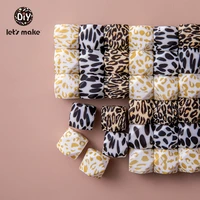 Let's make Octagonal Hexagonal Beads 14MM/17MM 10pcs Leopard Printing Silicone Beads Teether DIY Pacifier Clips Beads Necklace 1