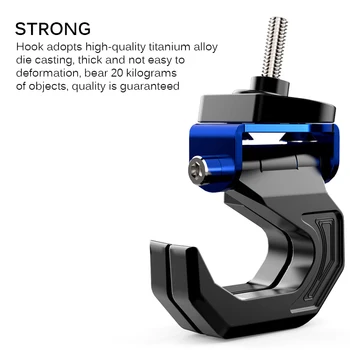 

Aluminum Alloy Motorcycle Luggage Helmet Double Hook Mount Motorbike Scooter Helmet Holder Bag Hook Hanger With Screw Durable