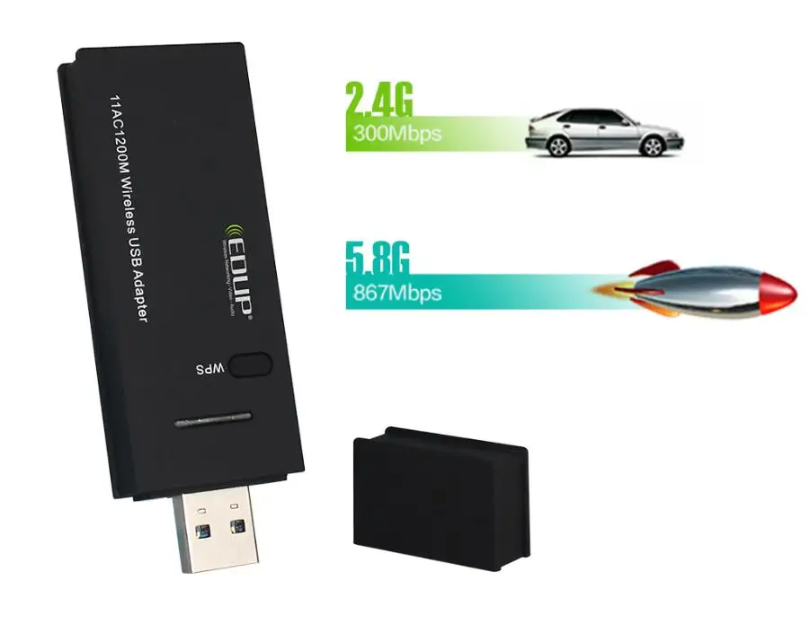 Свободный привод с USB Wifi адаптер 1200 Мбит/с Wi-Fi адаптер 5 ГГц USB Ethernet PC Wi-Fi адаптер USB 3,0 lan Wifi ключ AC Wifi приемник