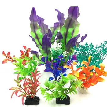 

Artificial Plants Submersible Aquatic Fish Tank Ornament Plant Aquatic Water Grass Landscape Viewing Decoration 8Pcs