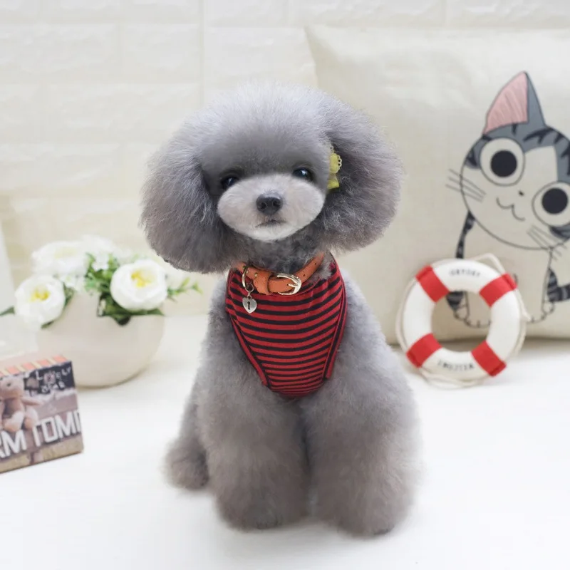

Pet Dog Clothes T-shirts Puppy Cute Sport Soccer Jersey Cat Striped Vest Outfit Spring Pet Coats Vests For Puppy
