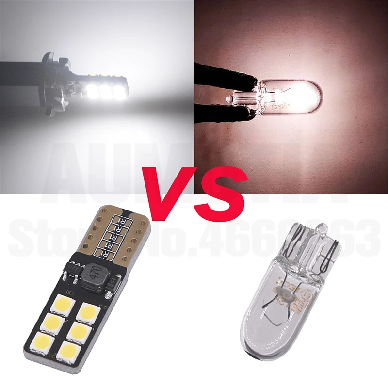100x автомобиля T10 светодиодный 194 W5W CANBUS 420lm 12 Светодиодный 501 3030 SMD автоматического включения боковой номерной знак светильник Авто габаритный фонарь 9-30 в
