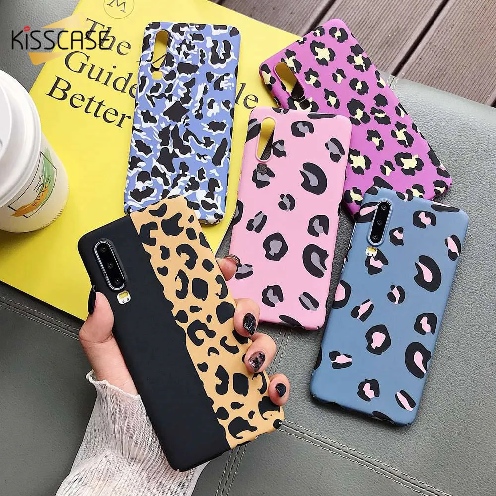 KISSCASE светящийся леопардовый чехол для huawei P20 Lite P30 Жесткий Чехол ПК Pro mate 20 Capinha |