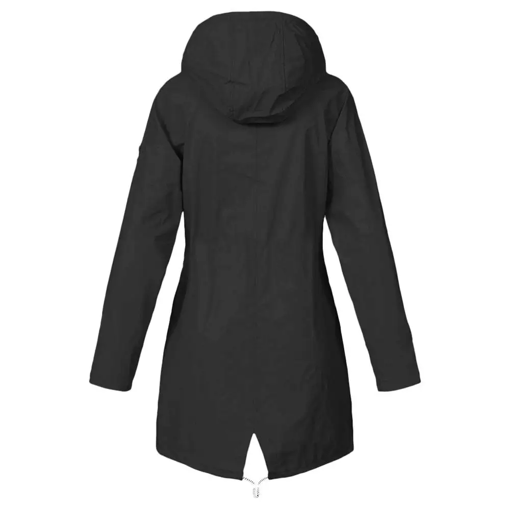 5XL Женская однотонная дождевик зимняя теплая Толстая Уличная Водонепроницаемая дождевик с капюшоном ветрозащитная куртка#45