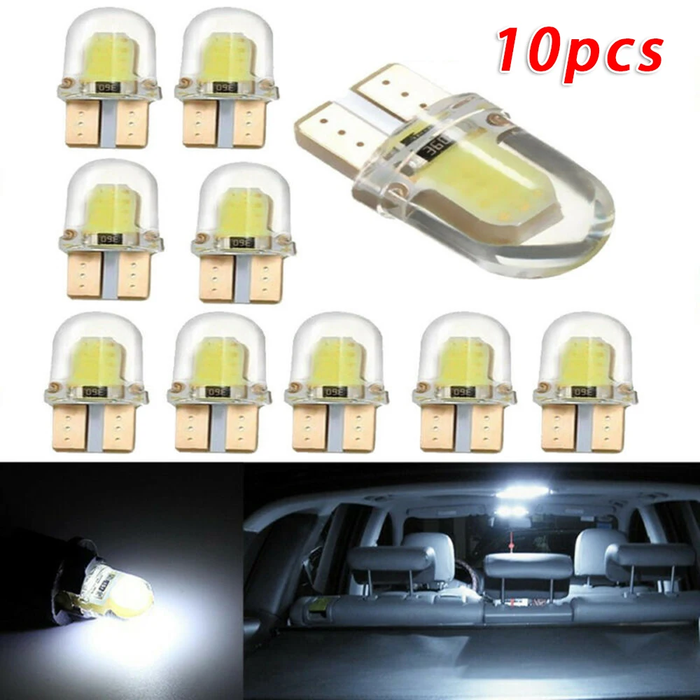 10 шт 12V 3W T10 194168 W5W автомобиль 8 SMD COB светодиодный номерного знака светильник лампочки CANBUS яркий 6500K 180LM светодиодный просвет светильник